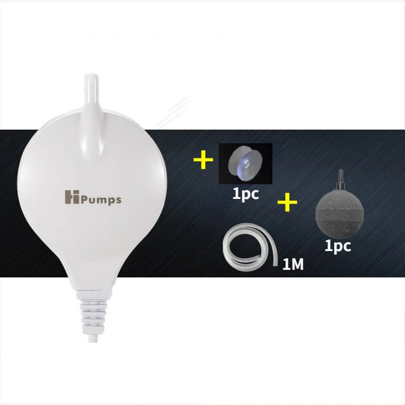 Aquarium-Sauerstoffpumpe – ultra-stylisch, kompakt – 110–240 V, Kunststoff