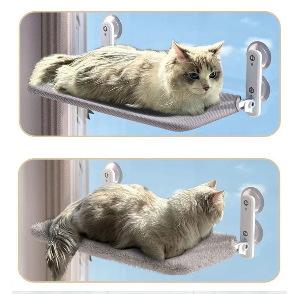 Katzenhängemattenbezug, beige oder grau – Netzgewebe & Flausch – 52 x 30 oder 45 x 30 cm