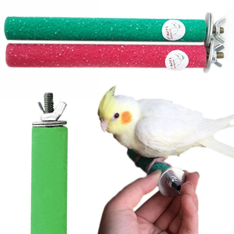 Premium Naturholz-Vogelsitz & Schleifstange – Krallen- und Schnabelschleifer