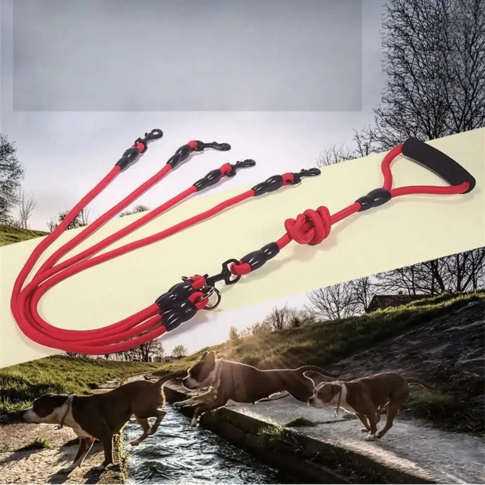 DuoWalk Nylon Doppel-Hundeleine