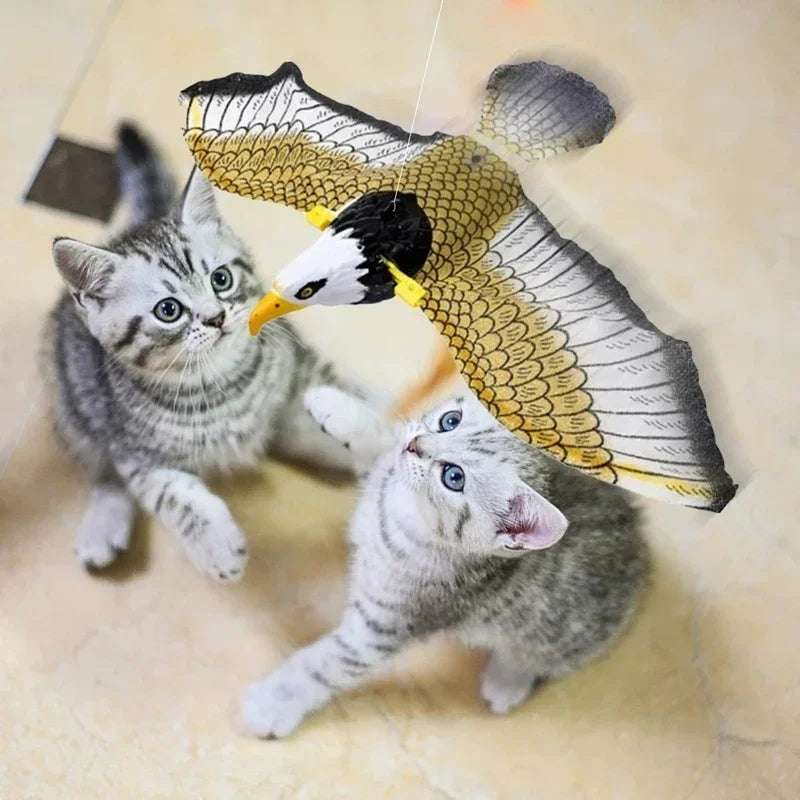 Interaktives Katzen- und Vogelspielzeug – mit Geräuschen, Lichteffekten und beweglichen Flügeln