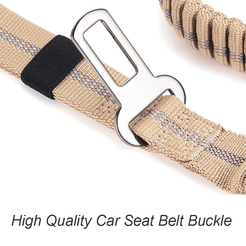 Reflektierende Bungee-Hundeleine aus Nylon – Für große Hunde, Schwarz