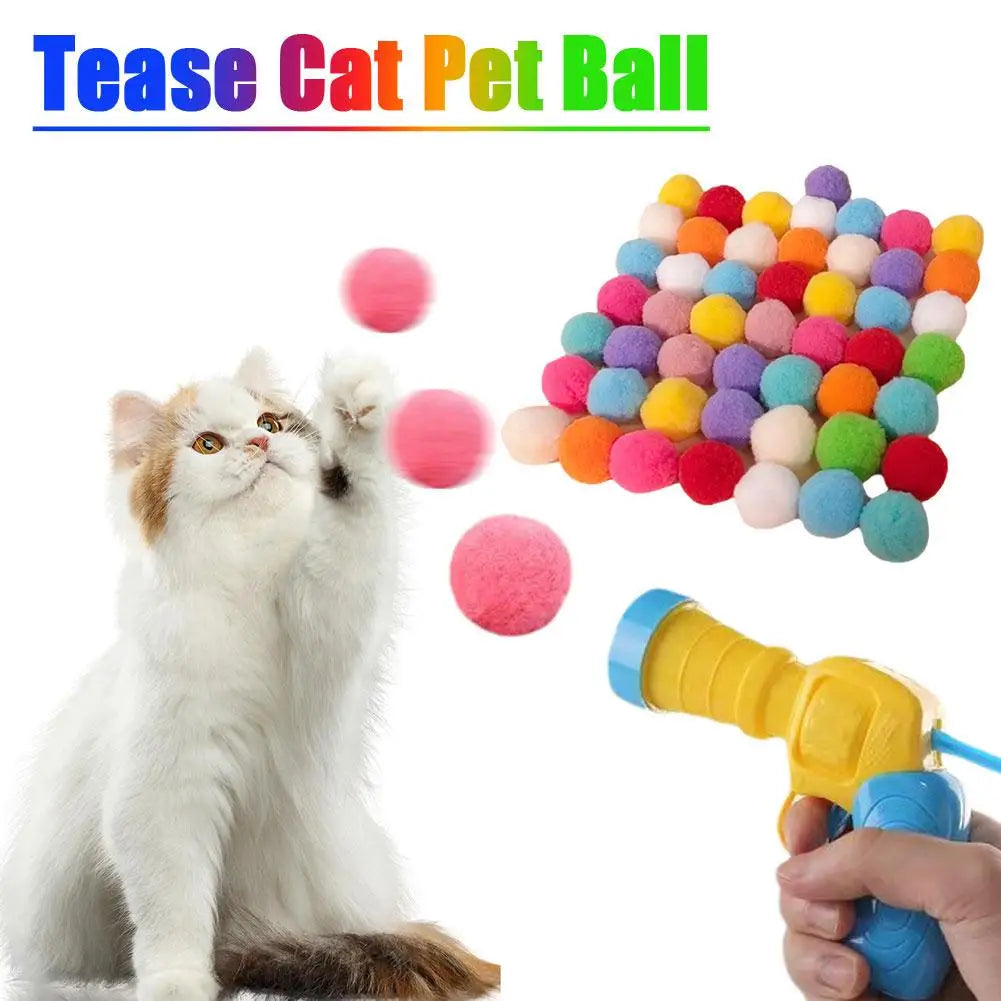 Interaktives Katapult mit 20/21 Plüschball – Stil Katten Speelgoed