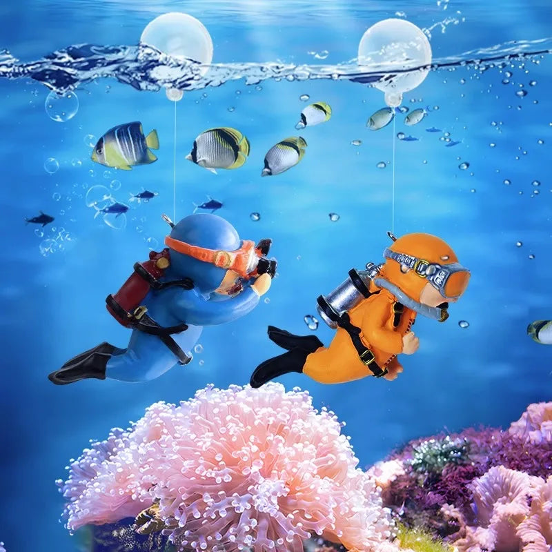 AquaFloat Schwimmender Taucher Aquarium Dekoration