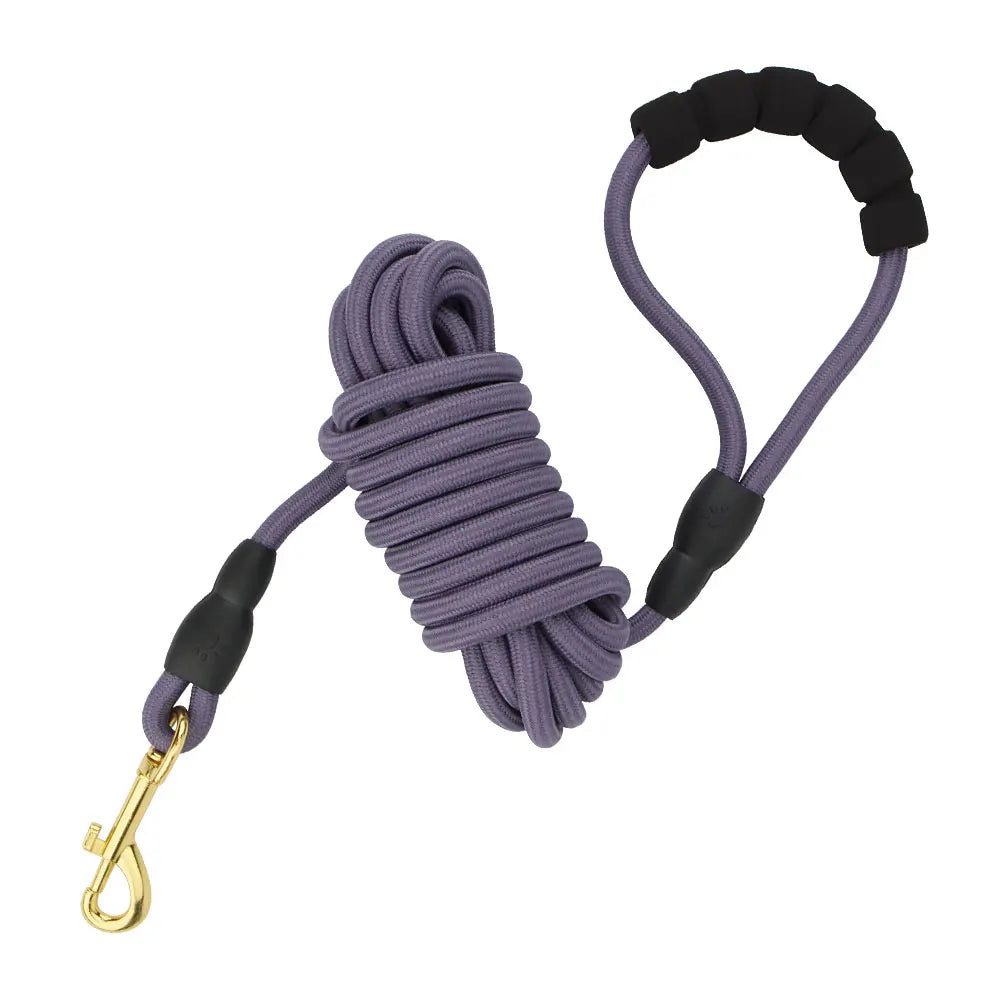 Lange Hundeleine 5 m/10 m, Polyester – Schaumstoffgriff, mehrfarbig