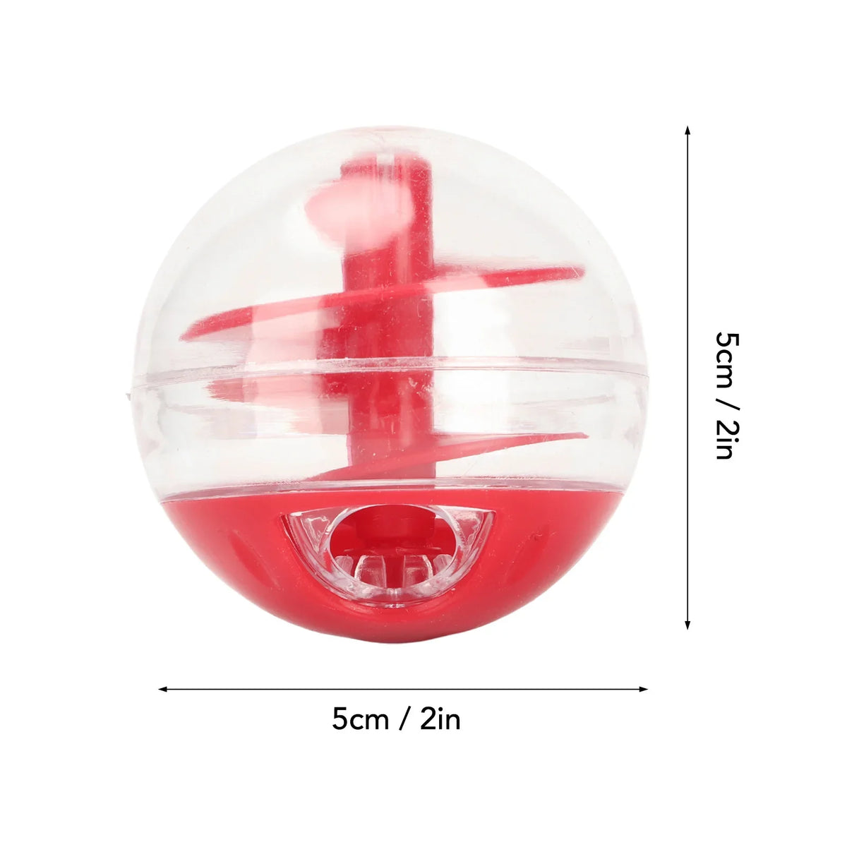 Interaktiver Katzenfutterball – 5 cm, Kunststoff, für Snacks und Trockenfutter