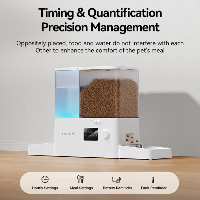 Intelligenter automatischer Hundefutterautomat 8,5 l – WLAN-App & Wasserspender