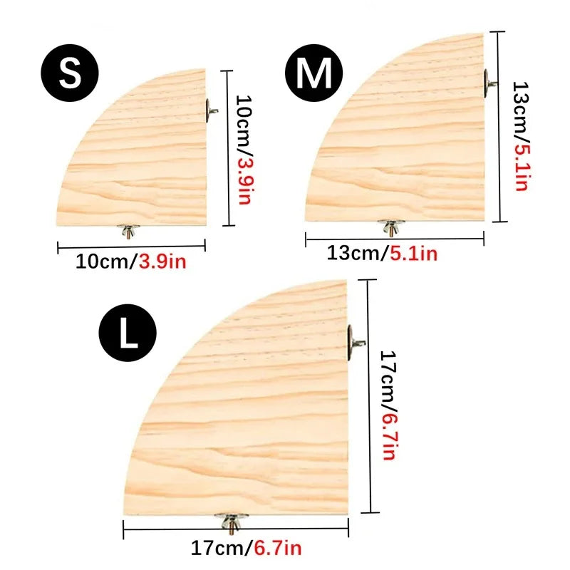 Standard-Papageienstange aus Holz – natur, fächerförmig