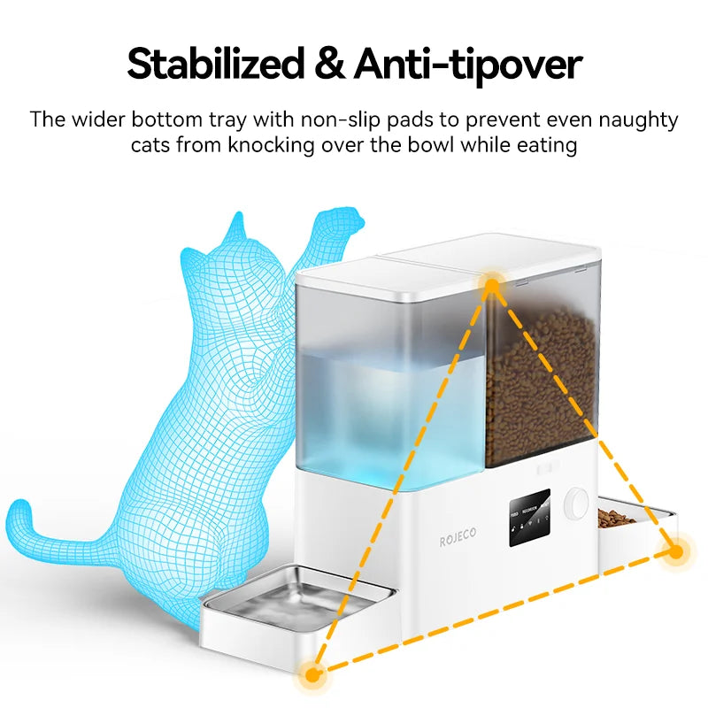 Intelligenter automatischer Hundefutterautomat 8,5 l – WLAN-App & Wasserspender