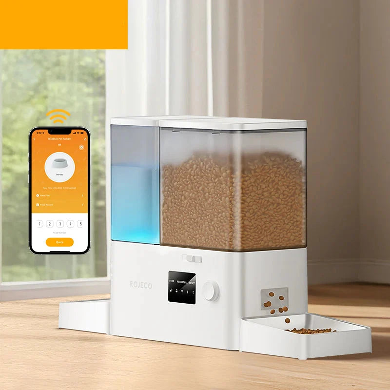 Intelligenter automatischer Hundefutterautomat 8,5 l – WLAN-App & Wasserspender