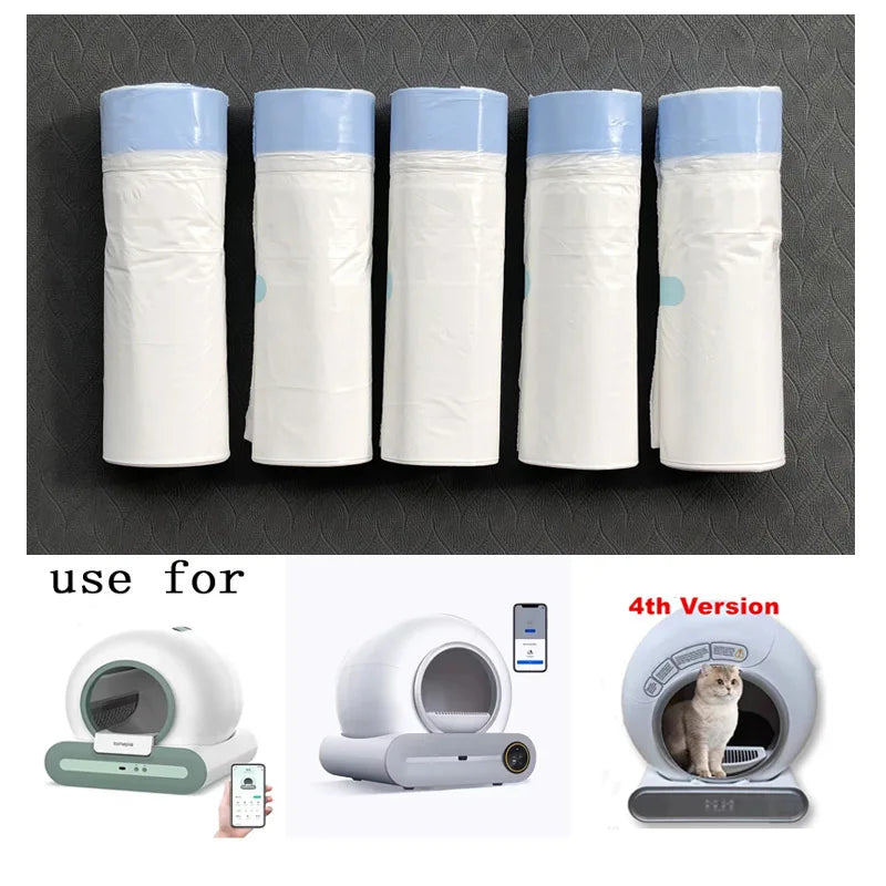Automatische Katzenstreubeutel aus LDPE, mit doppeltem Zugband, geruchsfrei