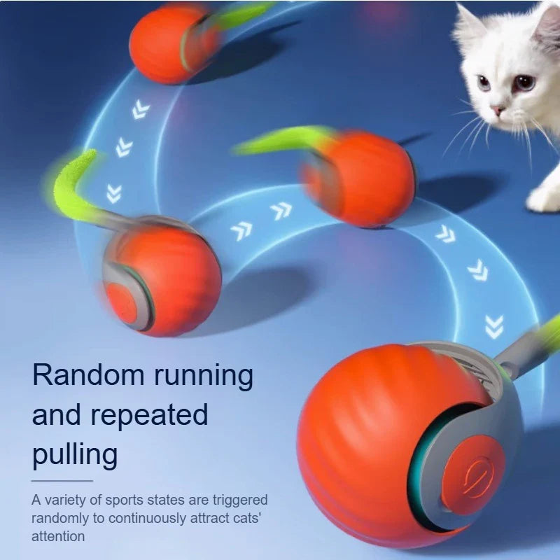 Interaktiver Katzenball mit Neptail – USB-wiederaufladbares Silikonspielzeug