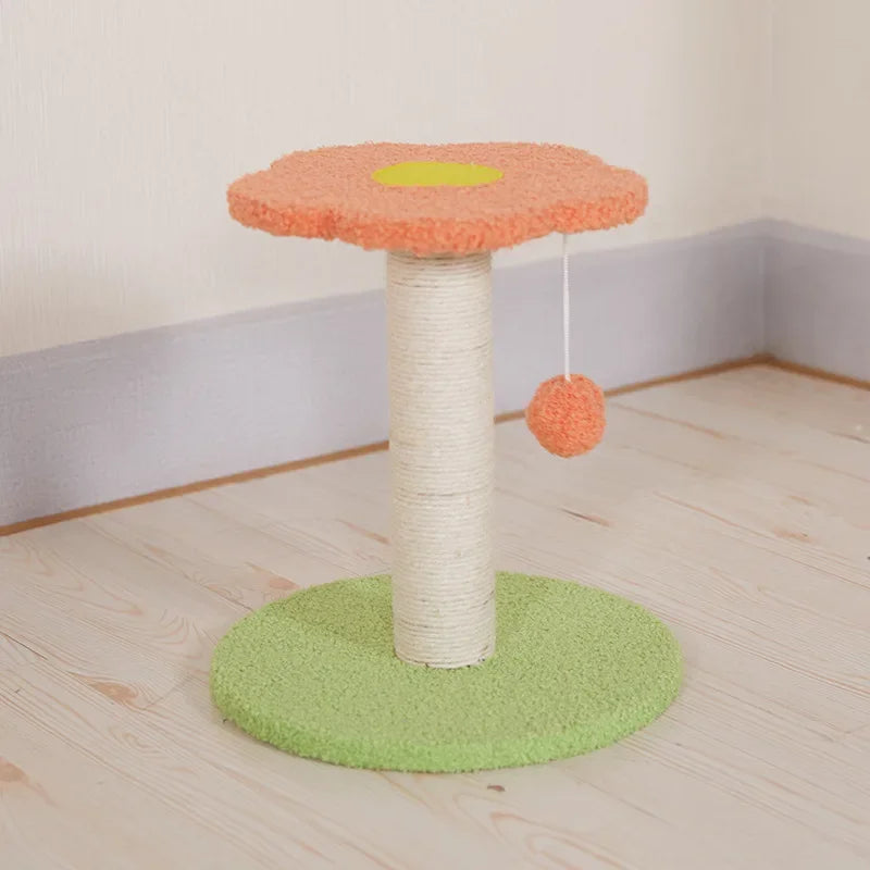 KlimPaws BloomNest Kratzbaum mit Sprungplattform und blütenförmigem Katzennest