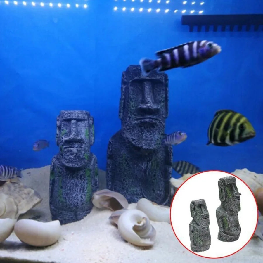 Osterinsel-Aquarium-Statue