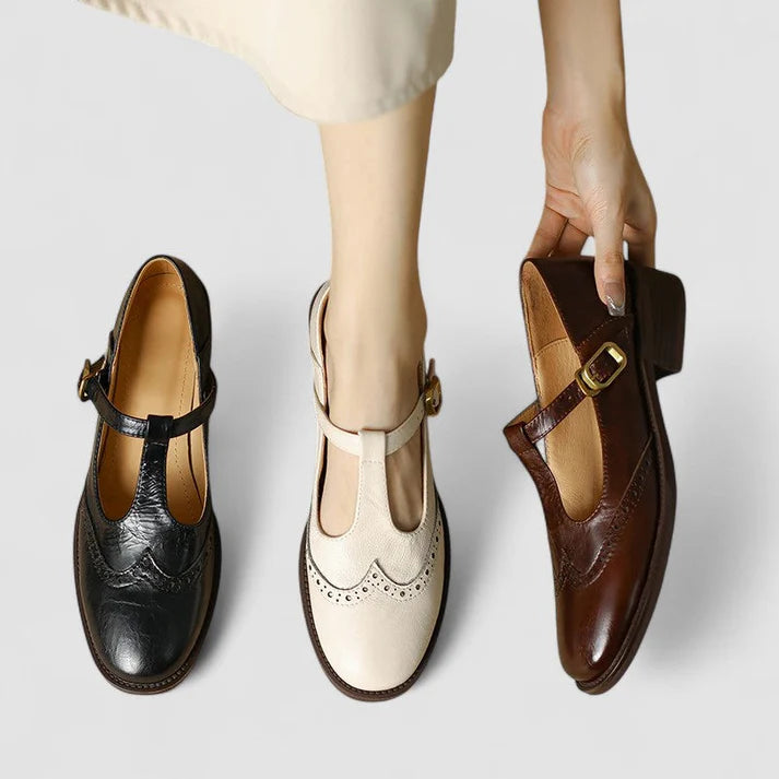 Clairmont Damen Orthopädische Mary Jane Schuhe | Gepolsterte Komfortschuhe mit Verstellbarem Riemen