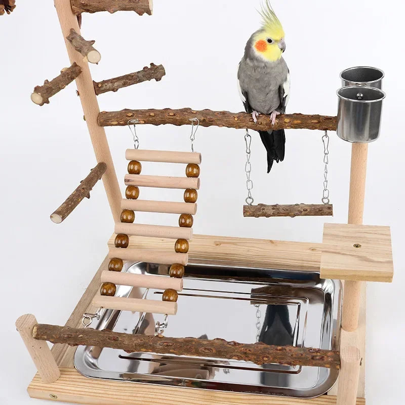 Papageien-Kletterstation Pepperwood – Hängebrücke & Schaukel-Spielset