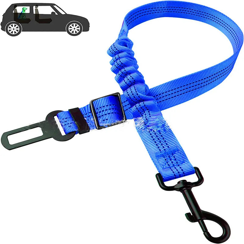 SafeRide FlexGuard – Verstellbarer Hunde-Autosicherheitsgurt mit Elastischer Dämpfung & Reflexion
