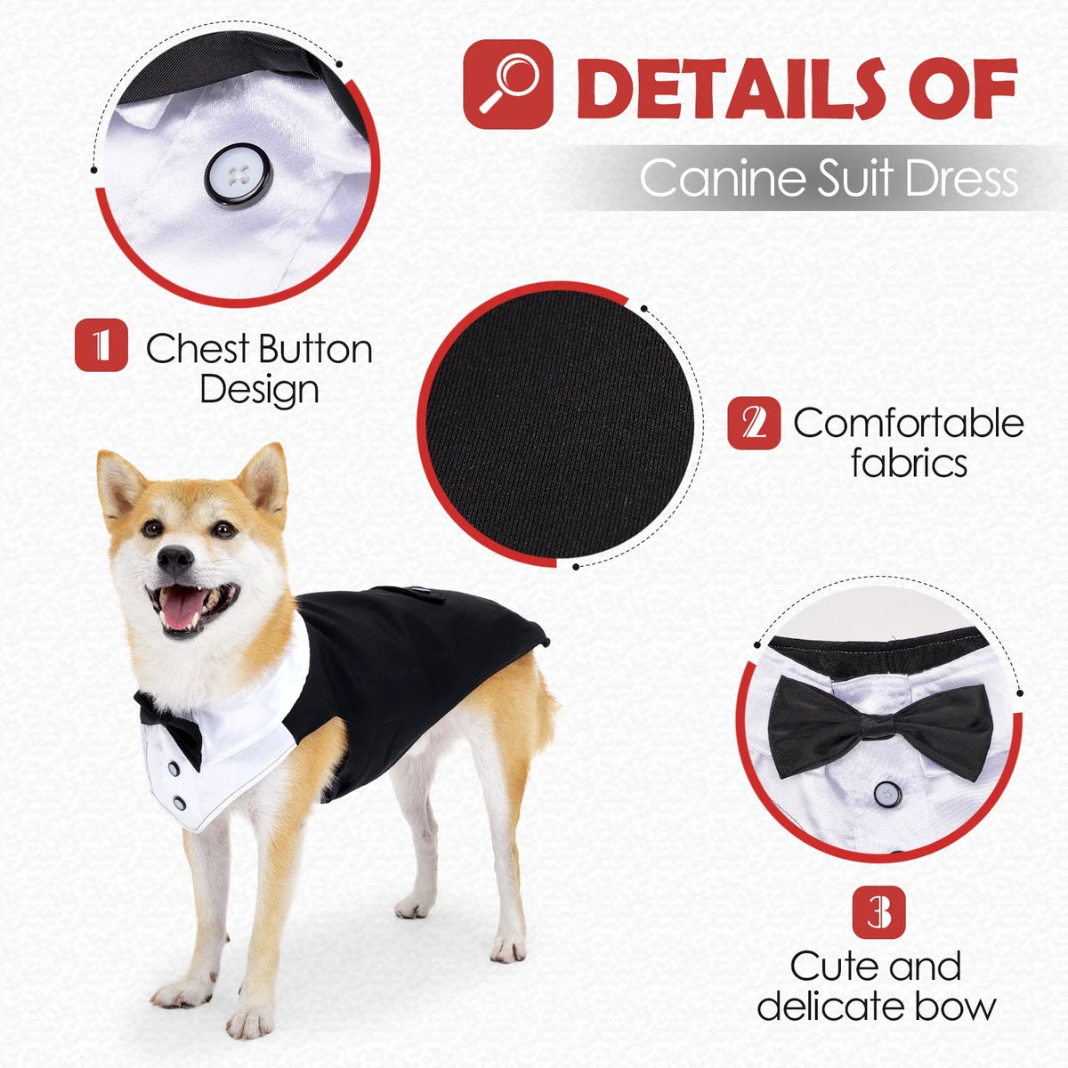 RoyalPaws Eleganter Hunde-Smok – Festlicher Hochzeitsanzug