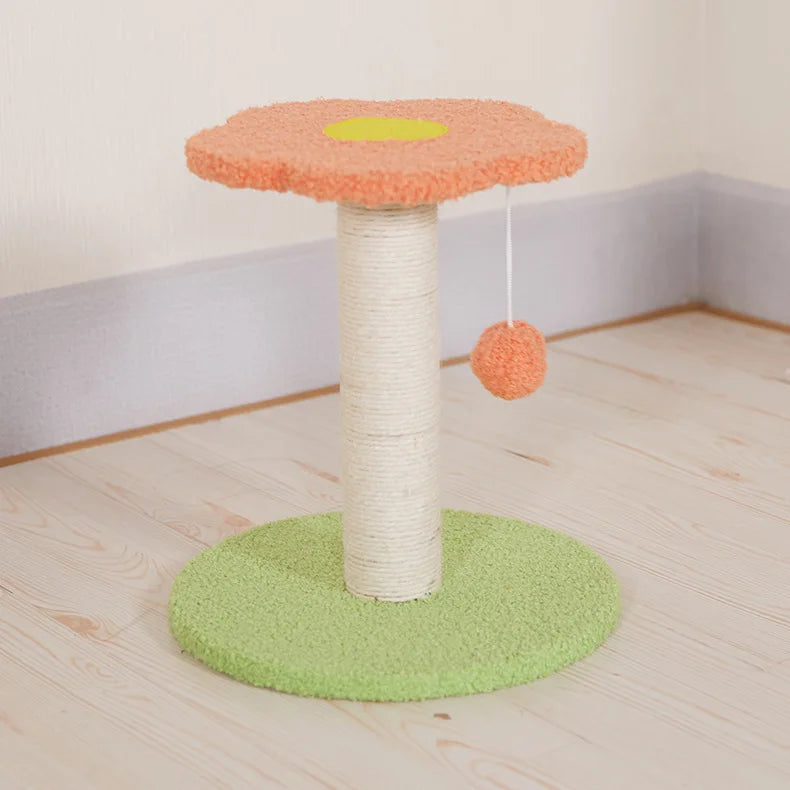 KlimPaws BloomNest Kratzbaum mit Sprungplattform und blütenförmigem Katzennest