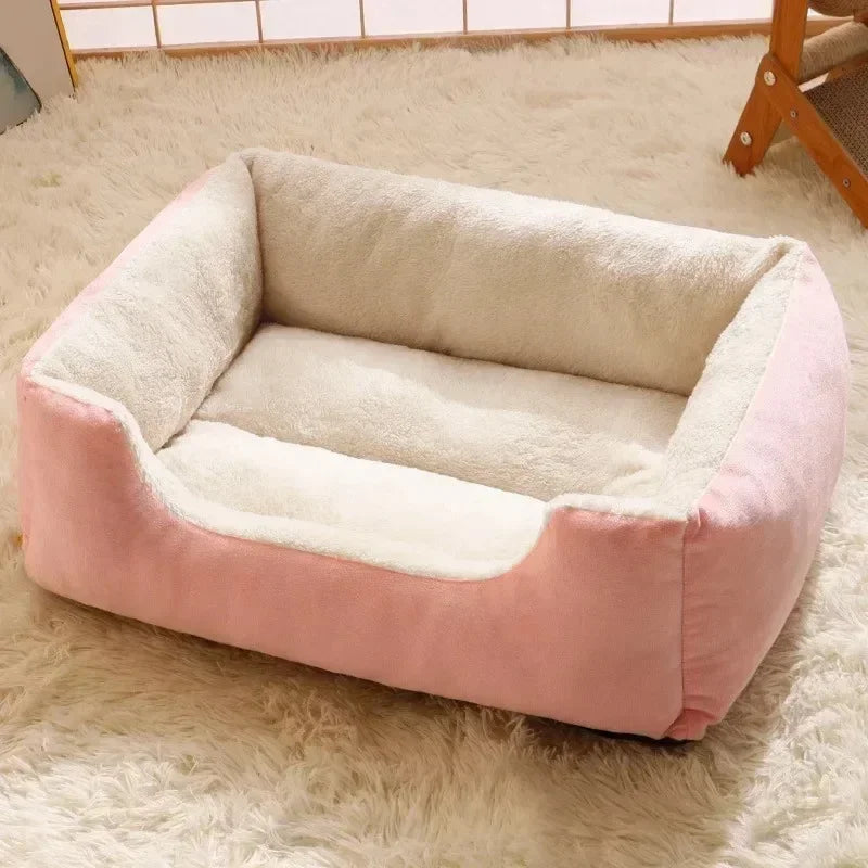 Weiches Hundebett 50x40 cm – Cartoon-Design & warmes Wintermaterial