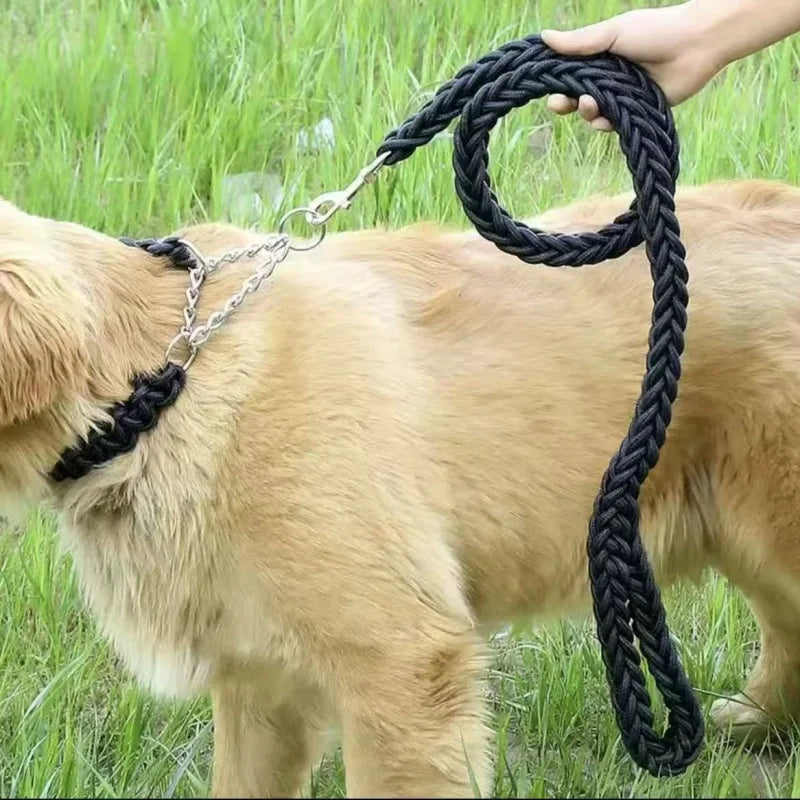 Robuste Nylon-Hundeleine 115 cm – geflochten für große Hunde