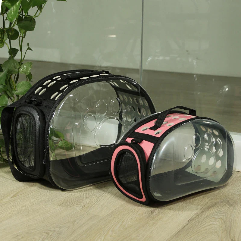 Transparenter Haustierrucksack aus PVC/EVA – Atmungsaktive Tragetasche