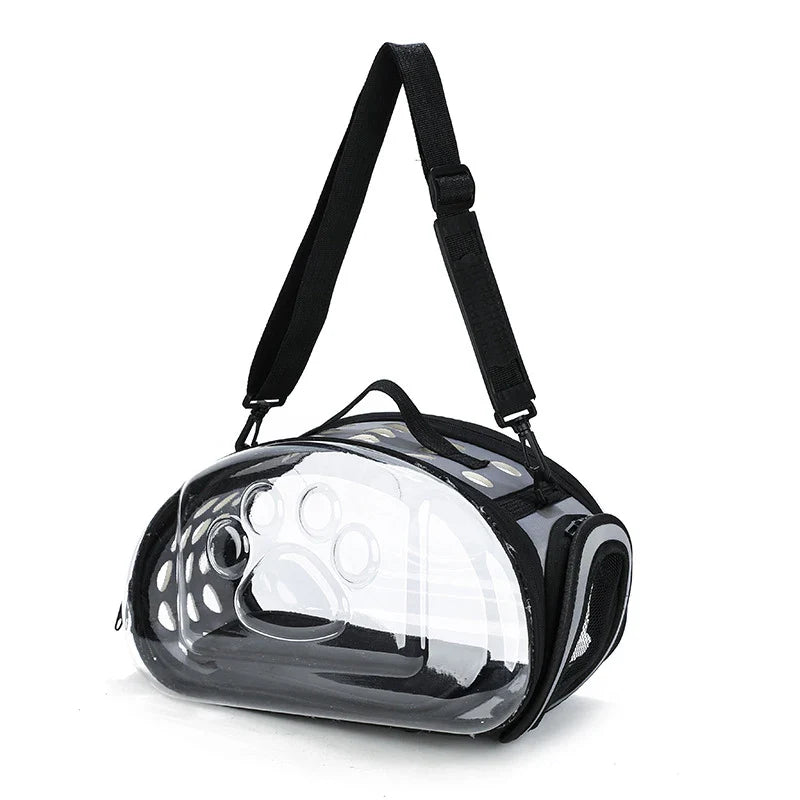 Transparenter Haustierrucksack aus PVC/EVA – Atmungsaktive Tragetasche