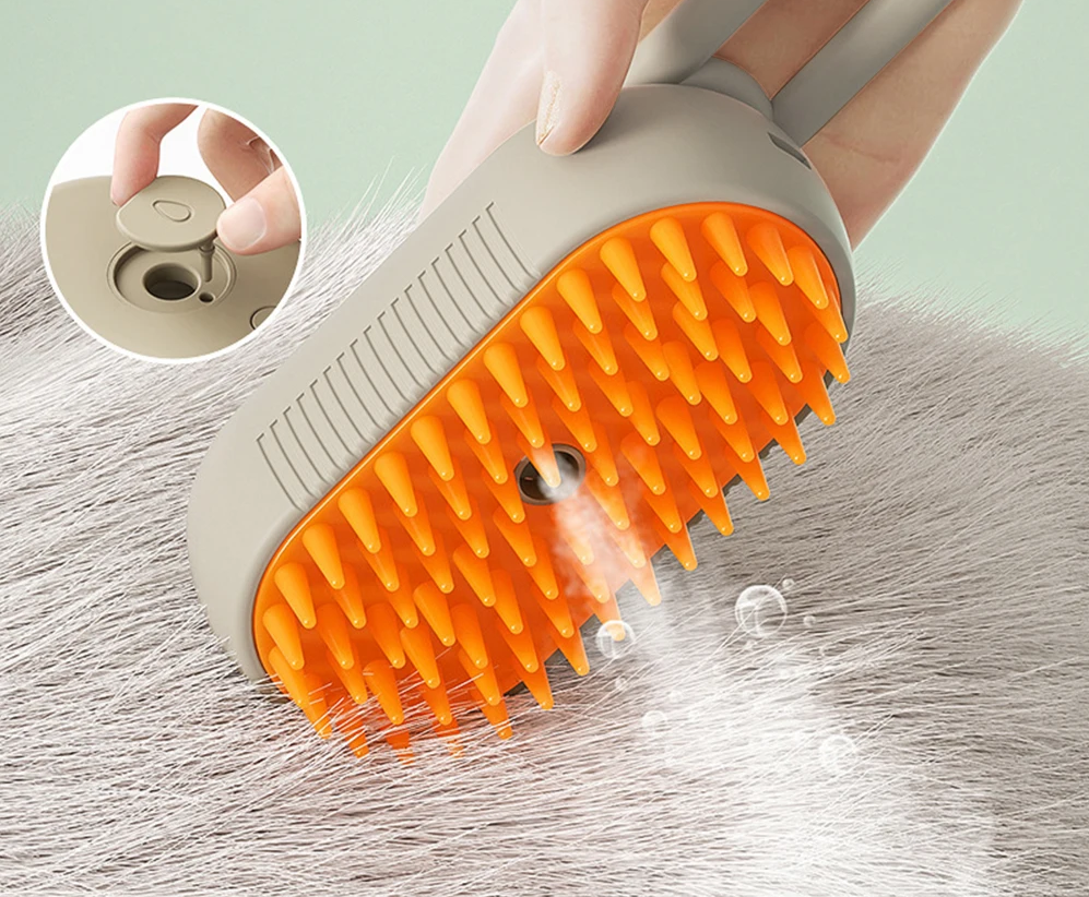 PurSteam 3-in-1 Dampfbürste für Katzen und Hunde