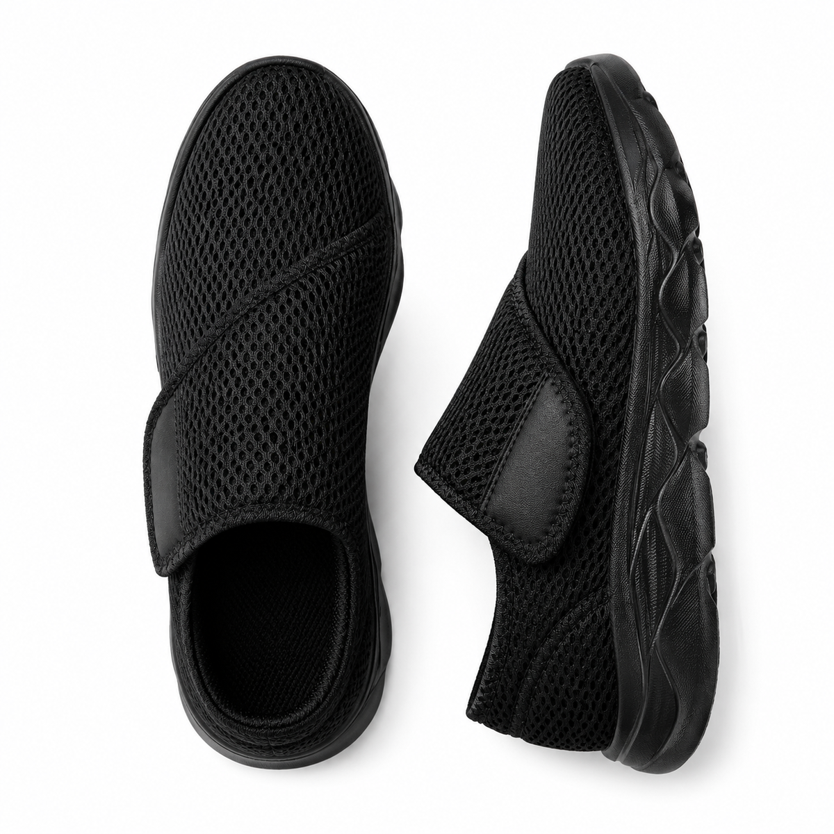 Brekka Damen Walkingschuh Blau weite Zehenbox Draufsicht