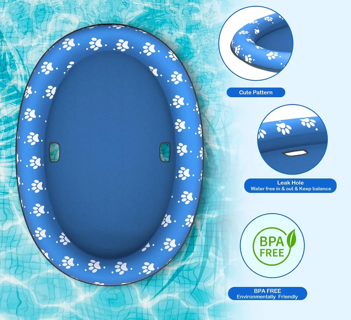 HYDROPAWS Aufblasbares Hundefloß