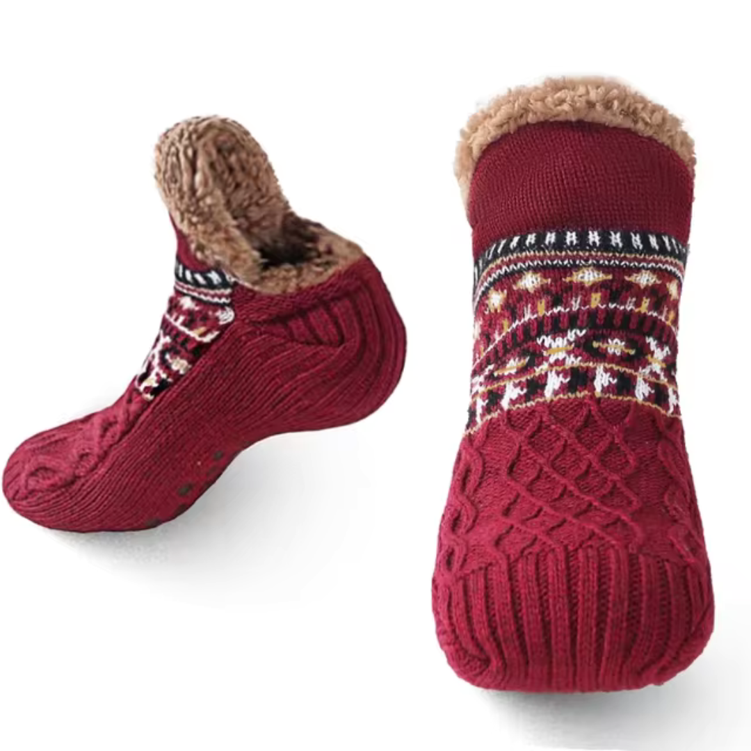 Detailansicht der Fleece-Innenseite der Flenzo Socken