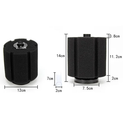 AquaPure Biochemischer Schwammfilter für Aquarium | Luftpumpe, Skimmer und Biofilter Zubehör