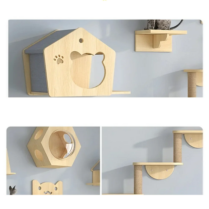 KlimPaws Wandmontierter Krabbenbaum