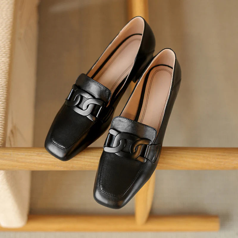 Rosaline Damen Leder Mary Jane Schuhe | Bequeme Komfortschuhe mit Verstellbarem Riemen