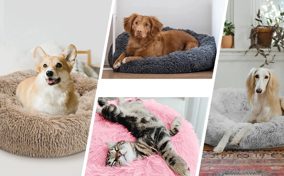 SnugNest Luxus-Rundbett für Haustiere