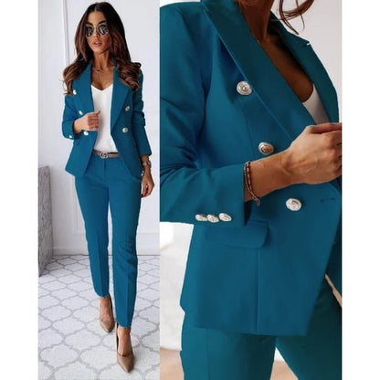 Elowen Damen Blazer & Hosenanzug Set | Elegantes Business Outfit
