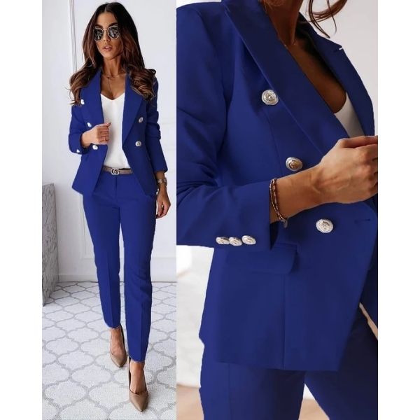 Elowen Damen Blazer & Hosenanzug Set | Elegantes Business Outfit