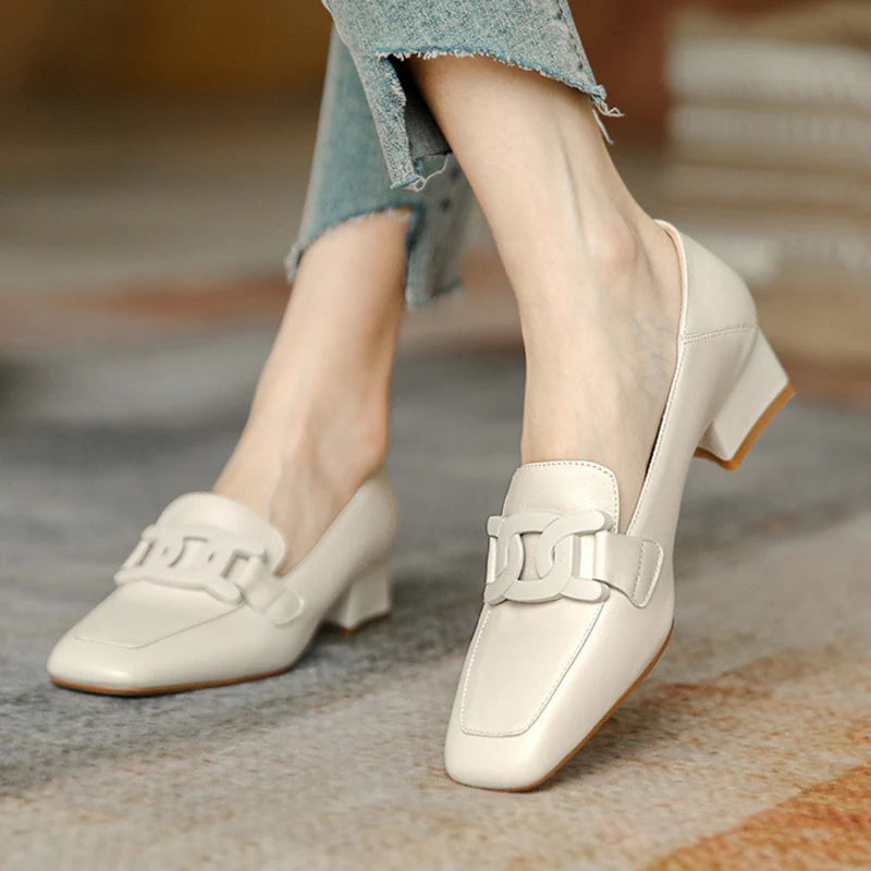 Rosaline Damen Leder Mary Jane Schuhe | Bequeme Komfortschuhe mit Verstellbarem Riemen