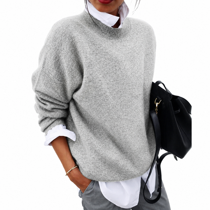 Aveline Damen Kaschmir Rundhalspullover | Weicher Leichter Langarm Strickpullover