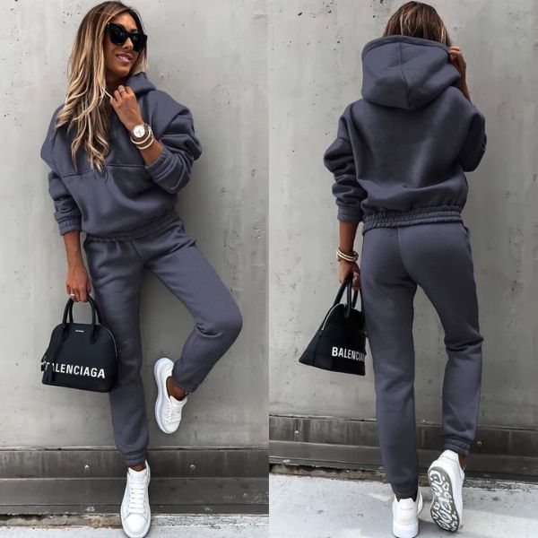 Harlow Damen Lounge Set | Weiches Sweatshirt & Jogginghose Zweiteiler