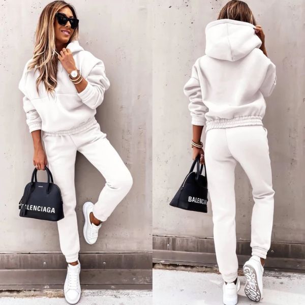 Harlow Damen Lounge Set | Weiches Sweatshirt & Jogginghose Zweiteiler