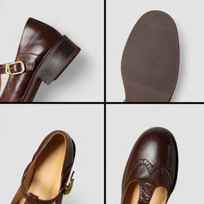 Clairmont Damen Orthopädische Mary Jane Schuhe | Gepolsterte Komfortschuhe mit Verstellbarem Riemen