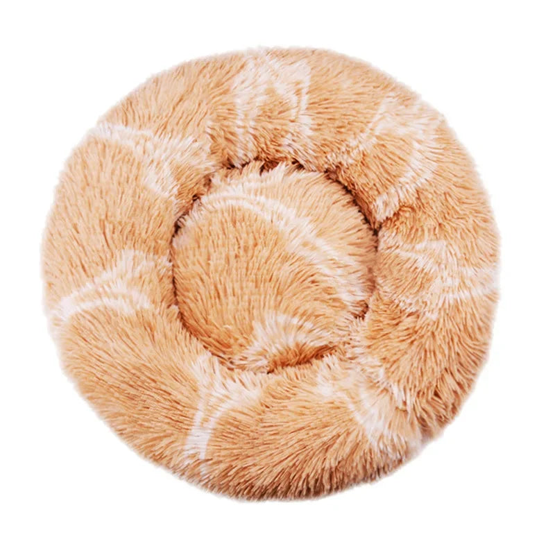 Rundes Plüsch-Haustierbett – Weicher Korb für Hund oder Katze (40–90 cm)