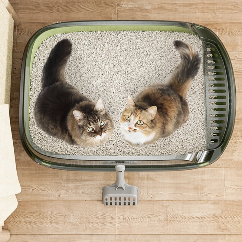 Halbgeschlossene Katzentoilette – PP, hoher Rand
