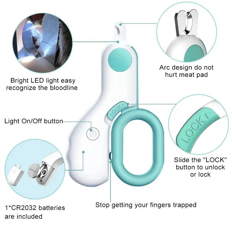 LumiTrim Professioneller LED-Nagelknipser für Hunde & Katzen