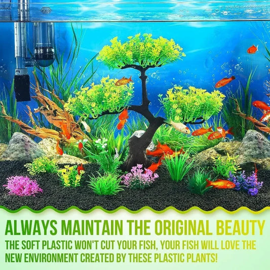 Aquarium-Kunststoffpflanzendekoration