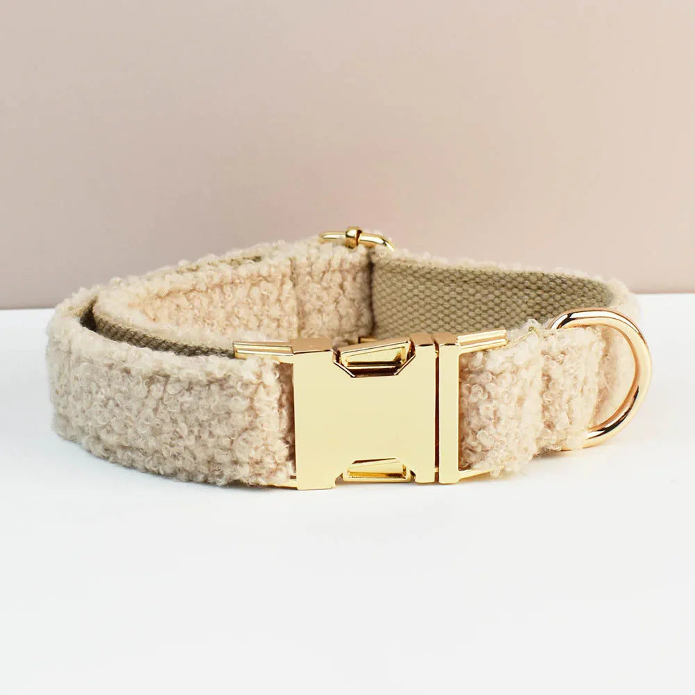 Teddy Luxus personalisiertes Hundehalsband- und Leinen-Set