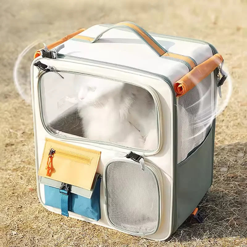 Nylon-Reisetasche für Haustiere – Atmungsaktive Transportbox für Katzen/Hunde