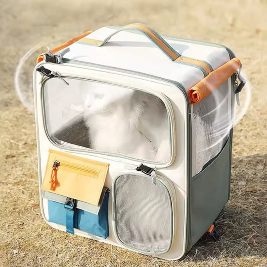 Nylon-Reisetasche für Haustiere – Atmungsaktive Transportbox für Katzen/Hunde