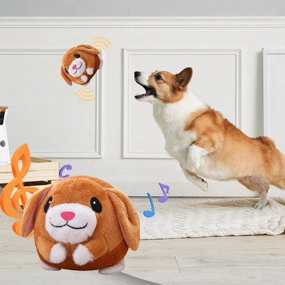 Interaktives Plüsch-Hundespielzeug – mit automatischer Stoßfunktion, 15 cm